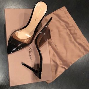 Gianvito Rossi Patent Leather & PVC Mules